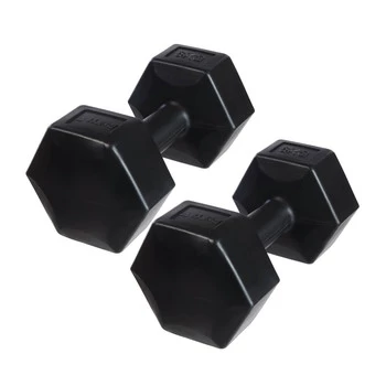 DrFit Hantle sześciokątne w kształcie heksagonów 6 kg czarne (2 sztuki) 6 kg czarne (2 sztuki)
