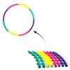 DrFit Hula hop składane 8 elementów z wypustkami masujące ø 95 cm wielokolorowe