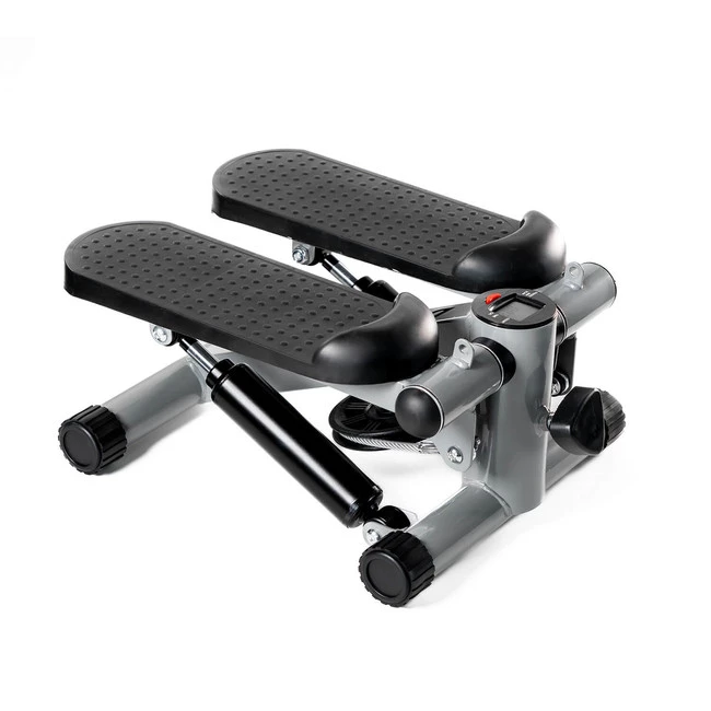 DrFit stepper z linkami do fitnessu z ekranem LCD czarno-szary