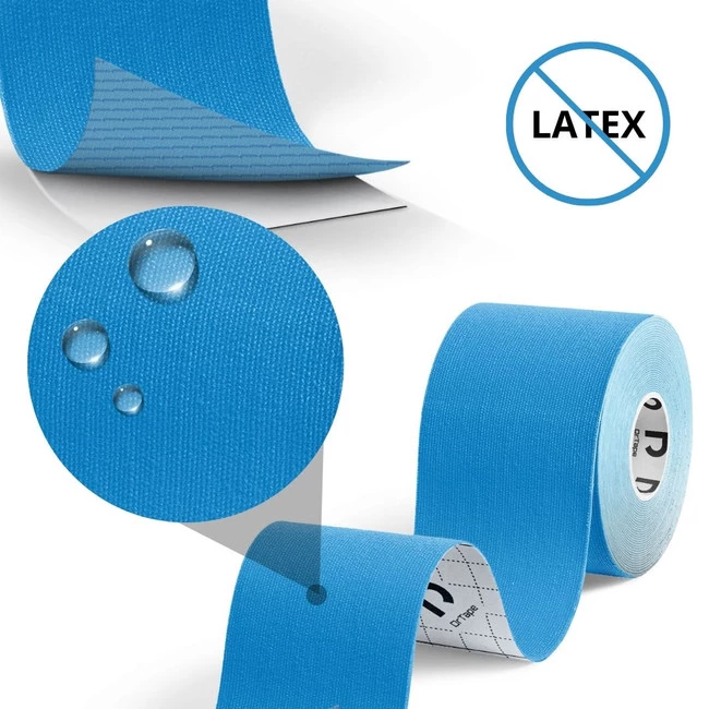 DrTape mocna wodoodporna taśma do tejpingu 5 cm x 5 m niebieska