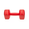 DrFit Hantle sześciokątne w kształcie heksagonów 2 kg czerwony (2 sztuki)