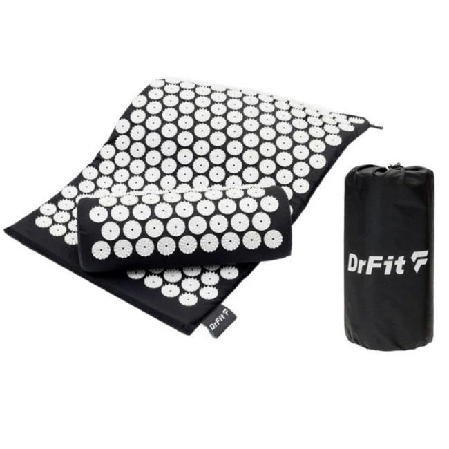 DrFit Mata do akupresury krótka z poduszką i torbą białe igły