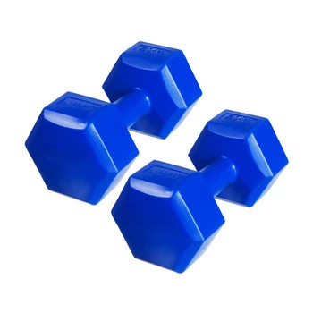 DrFit Hantle sześciokątne w kształcie heksagonów 4 kg niebieskie (2 sztuki)