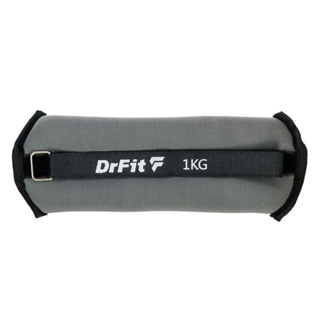 DrFit ciężarki do ćwiczeń na kostki i nadgarstki 1 kg (para) szare