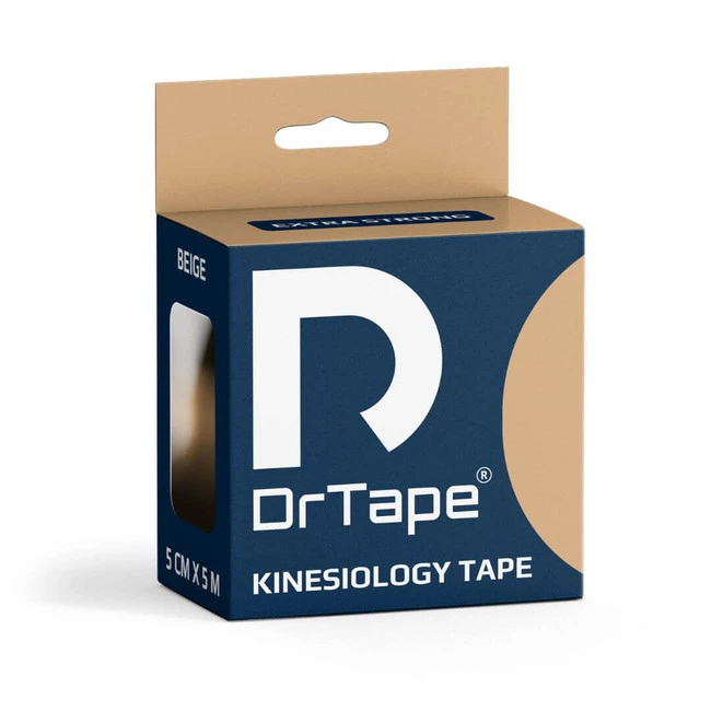 DrTape mocna wodoodporna taśma do tejpingu 5cm x 5m beżowa