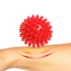 DrFit Twarda piłka do masażu rehabilitacyjnego z wypustkami sensorycznymi ø 6 cm czerwona