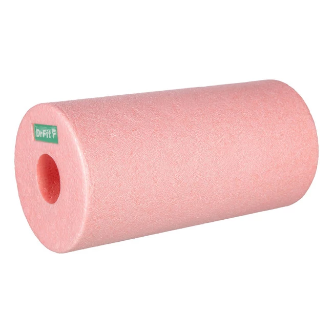 DrFit Gładki roller do masażu i rehabilitacji różowy ø 15 x 30 cm