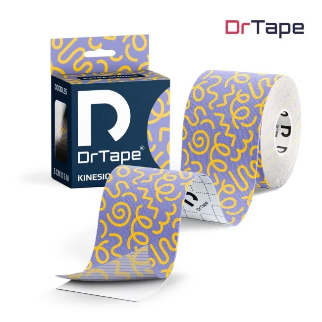 Zestaw do tapingu DrTape + Muller Tuffner – 3 taśmy i spray zwiększający przyczepność