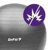 DrFit Piłka do ćwiczeń fitness i rehabilitacji z pompką elastyczna stabilizująca ø 75 szara