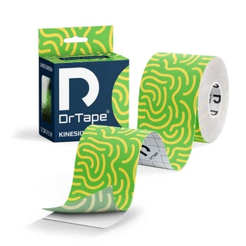 DrTape mocna wodoodporna taśma do tejpingu 5cm x 5m zielono żółty