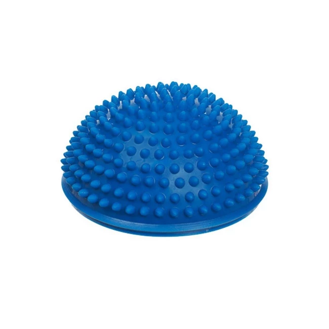 DrFit Masażer rehabilitacyjny stymulująca półkula z wypustkami sensorycznymi (pół piłki)  ø 16 x 7 cm niebieski