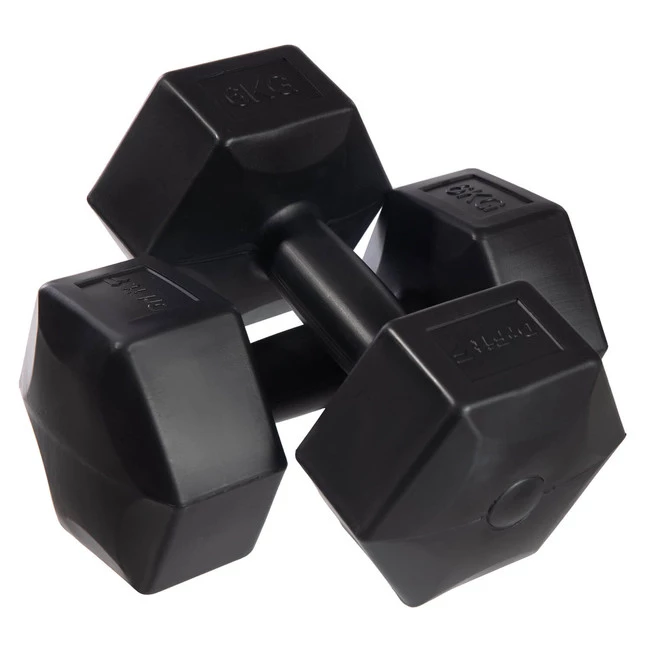 DrFit Hantle sześciokątne w kształcie heksagonów 6 kg czarne (2 sztuki) 6 kg czarne (2 sztuki)