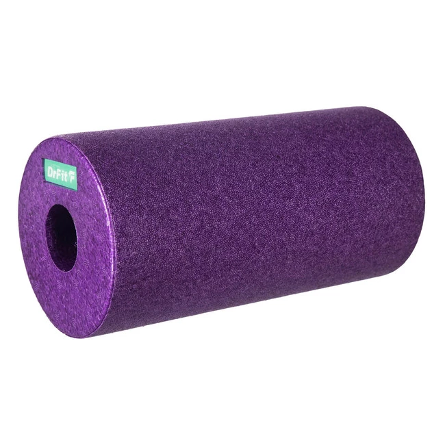 DrFit Travel roller do masażu i rehabilitacji gładki fioletowy ø 15 x 30 cm
