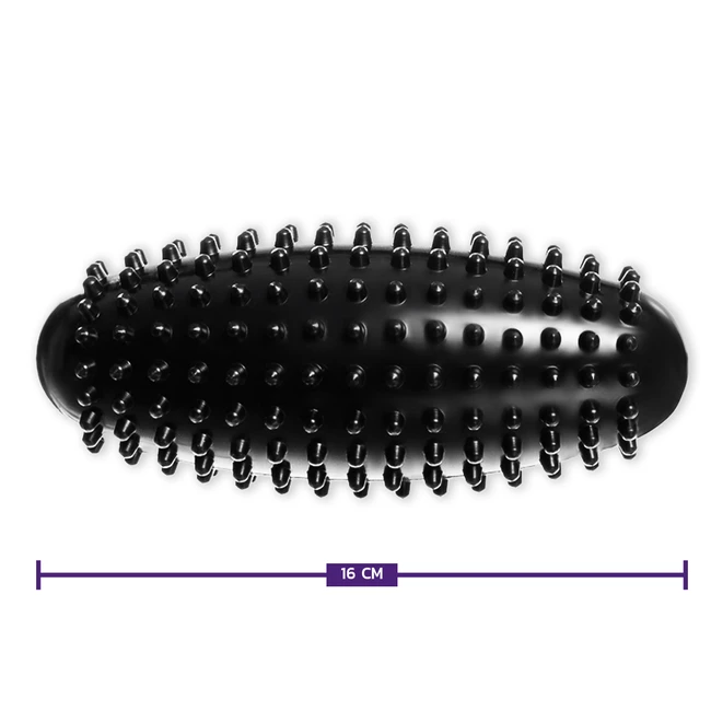 DrFit Wałek do masażu z wypustkami 16 cm czarny