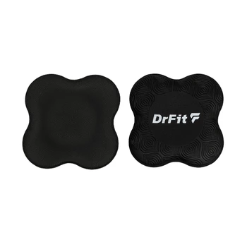 DrFit Podkładki amortyzujące do ćwiczeń, fitnessu i jogi czarne