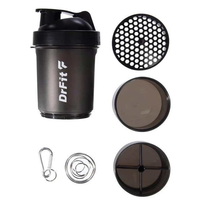 Zestaw DrFit do treningu całego ciała – drążek 100 cm, taśmy Power Band, uchwyt Nordic/ABS, shaker 500 ml