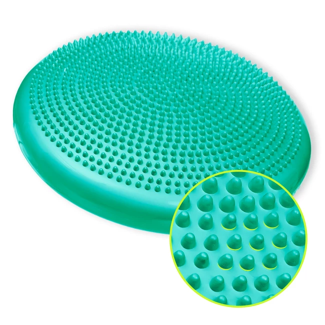 DrFit Poduszka balansowa z wypustkami sensorycznymi z pompką zielona
