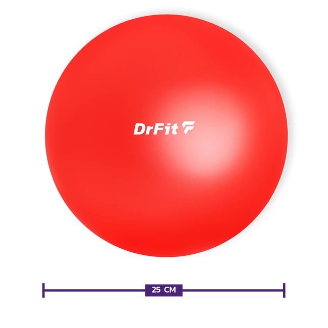 DrFit Piłka gimnastyczna wytrzymała do ćwiczeń, rehabilitacji i treningów ø 25 czerwona