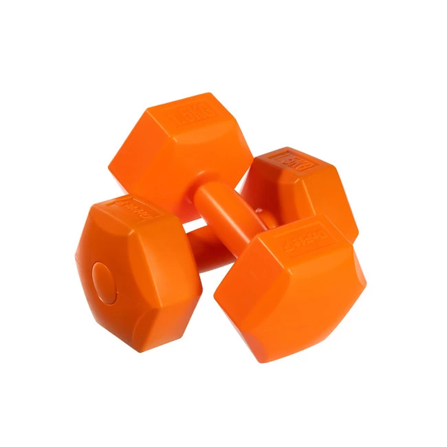 DrFit Hantle sześciokątne w kształcie heksagonów 1,5kg pomarańczowe