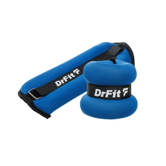 DrFit ciężarki do ćwiczeń na kostki i nadgarstki 0,5 kg (para) niebieskie 