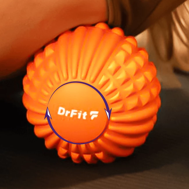 DrFit Piłka sensoryczna do masażu kompaktowa pomarańczowa