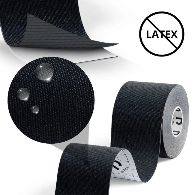DrTape mocna wodoodporna taśma do tejpingu 5 cm x 5 m czarna