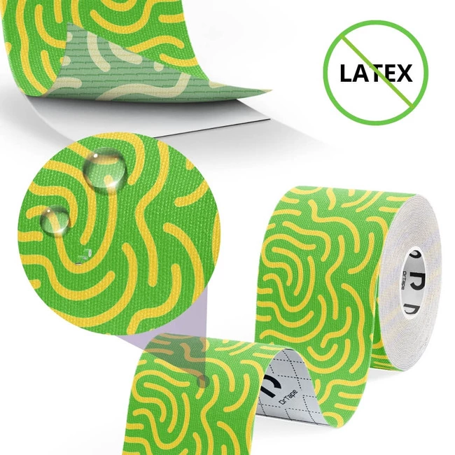 DrTape mocna wodoodporna taśma do tejpingu 5cm x 5m zielono żółty