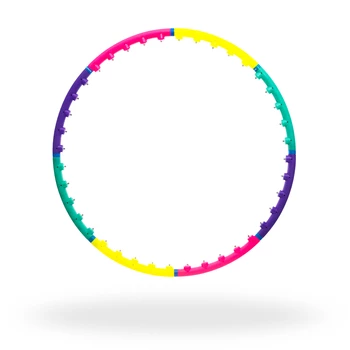 DrFit Hula hop składane 8 elementów z wypustkami masujące ø 95 cm wielokolorowe