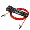 DrFit Skakanka treningowa z łożyskami Speed Rope czarna + czerwona linka regulowana 3 m