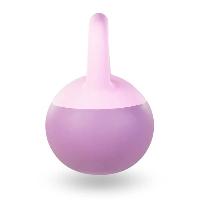 DrFit Kettlebell odważnik winylowy do ćwiczeń siłowych fioletowy 12kg