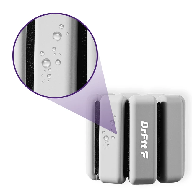 DrFit regulowane obciążniki silikonowe na kostki i nadgarstki 0,45 kg (para) szare