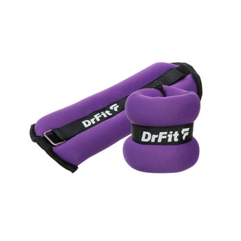 DrFit ciężarki do ćwiczeń na kostki i nadgarstki 2 kg (para) fioletowe