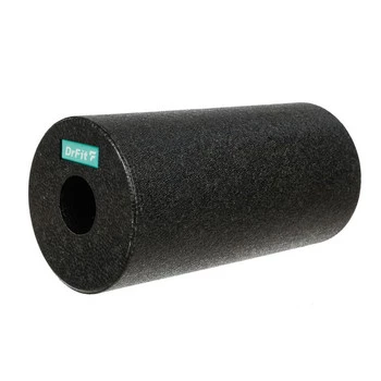 DrFit Gładki roller do masażu i rehabilitacji czarny ø 15 x 30 cm