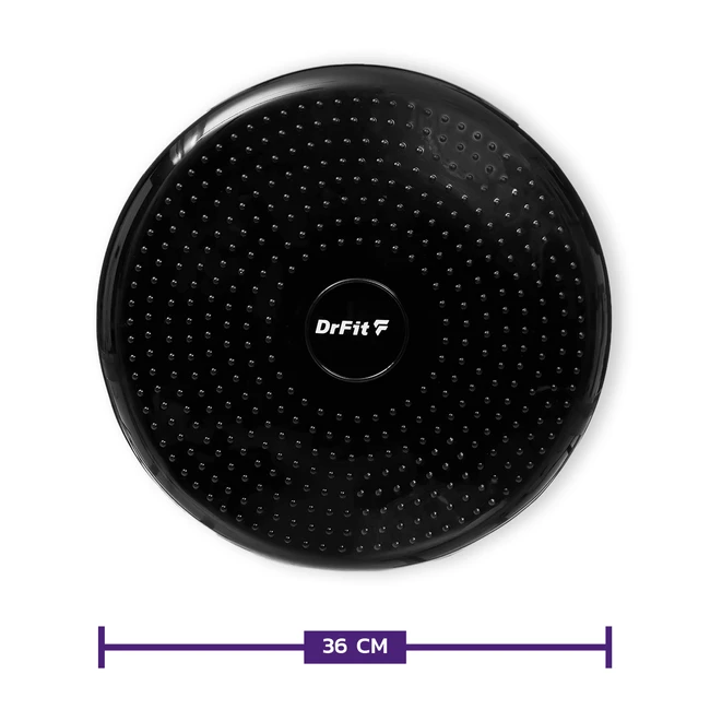 DrFit Poduszka balansowa z wypustkami sensorycznymi z pompką czarna