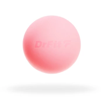 DrFit Silikonowa piłka gładka Lacrosse do masażu i rehabilitacji  kompaktowa ø 6,5 cm różowa