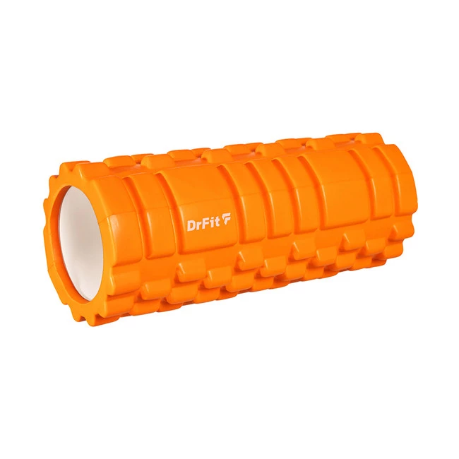 DrFit roller masujący z wypustkami sensorycznymi pomarańczowy ø 15x33 cm