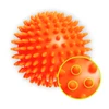 DrFit Miękka relaksująca piłka do masażu rehabilitacyjnego z wypustkami sensorycznymi ø 9 cm pomarańczowa