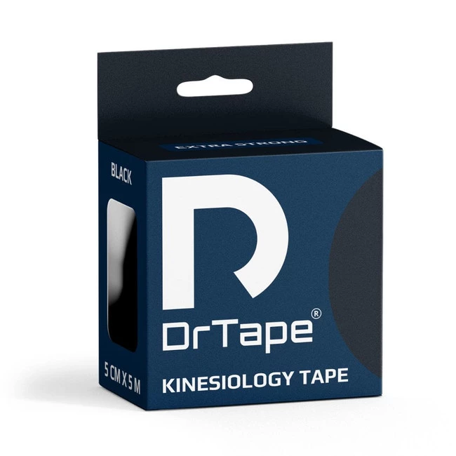 DrTape mocna wodoodporna taśma do tejpingu 5 cm x 5 m czarna