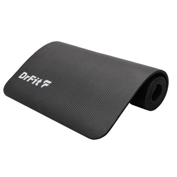 DrFit NBR grubsza antypoślizgowa mata do ćwiczeń fitnessu, jogi i rehabilitacji czarna