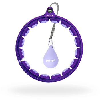 DrFit Hula Hop z obciążeniem i licznikiem masujące ciemnofioletowe